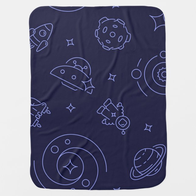 Space pattern baby blanket (Front)