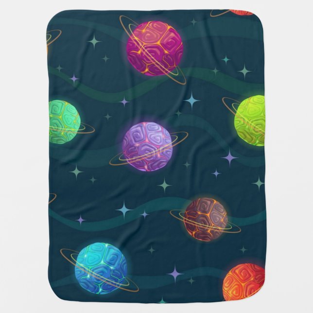 Space pattern baby blanket (Front)