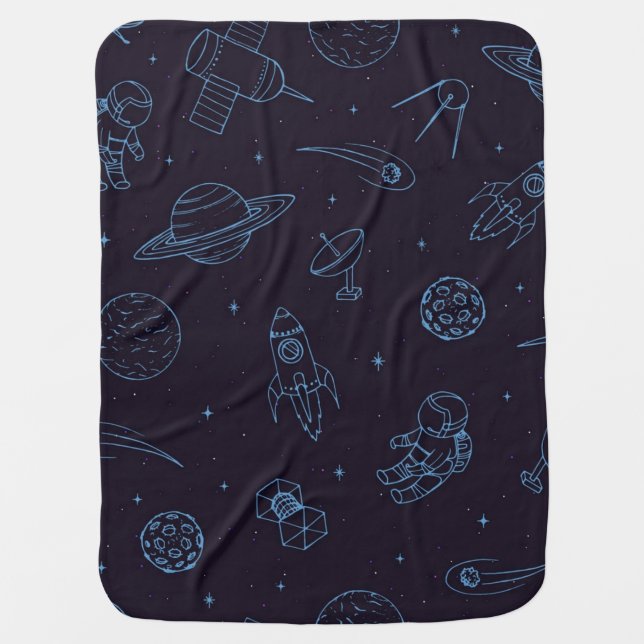 Space pattern baby blanket (Front)