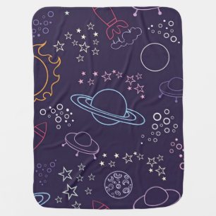 Space pattern baby blanket