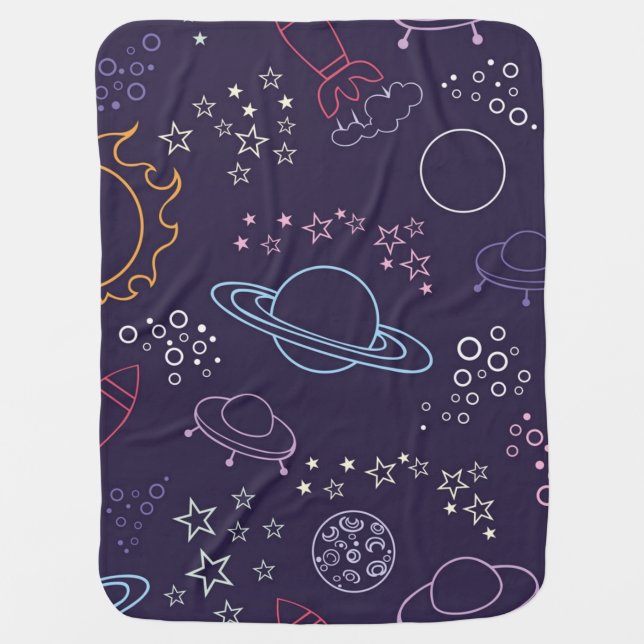 Space pattern baby blanket (Front)