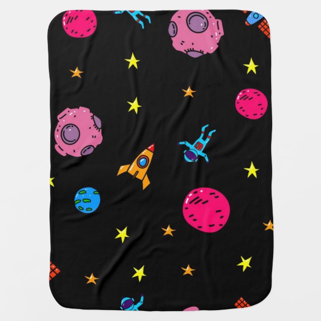 Space pattern baby blanket (Front)