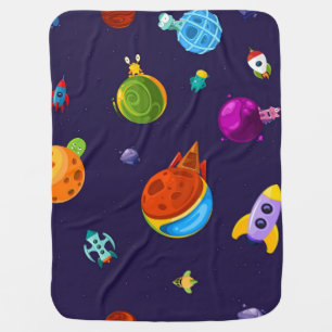 Space pattern baby blanket