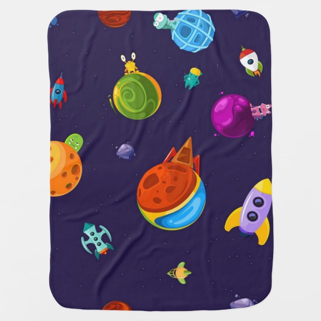 Space pattern baby blanket (Front)