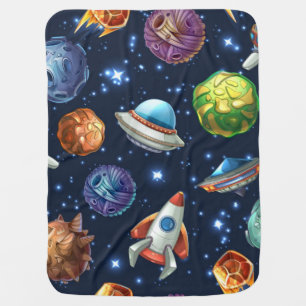 Space pattern baby blanket