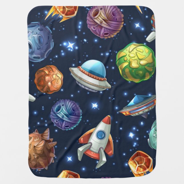 Space pattern baby blanket (Front)