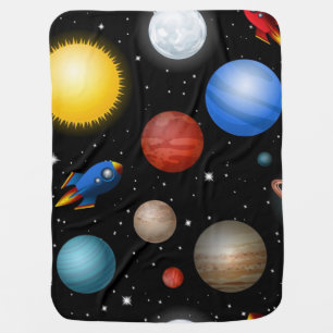 Space pattern baby blanket