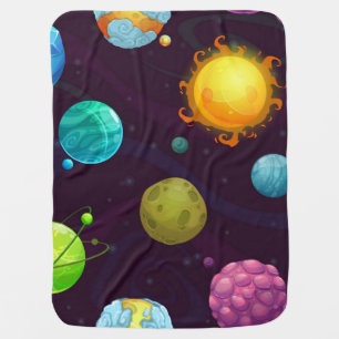 Space pattern baby blanket