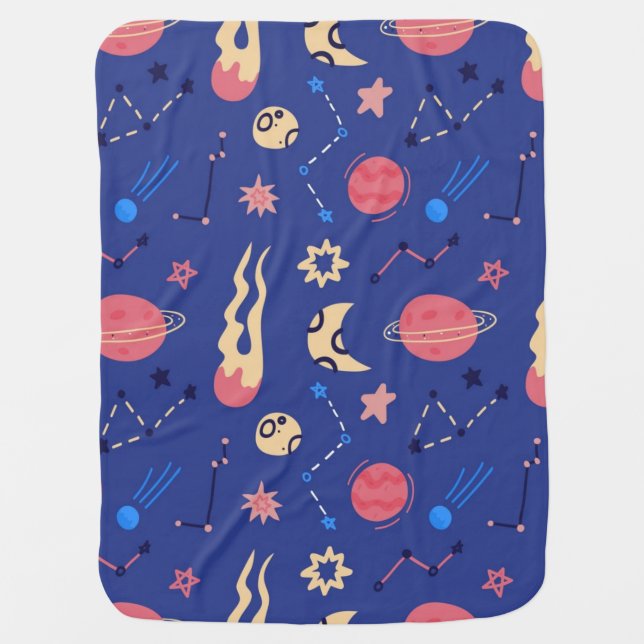 Space pattern baby blanket (Front)