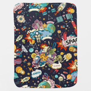 Space pattern baby blanket
