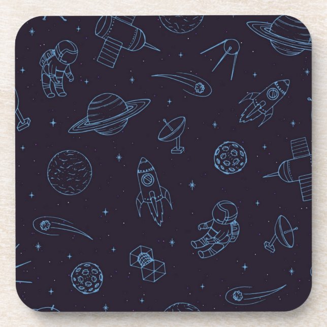 Space pattern beverage coaster (Front)
