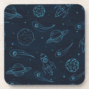 Space pattern beverage coaster