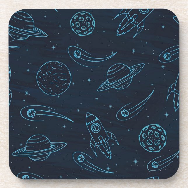 Space pattern beverage coaster (Front)