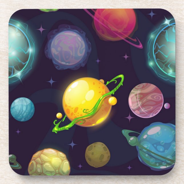 Space pattern beverage coaster (Front)
