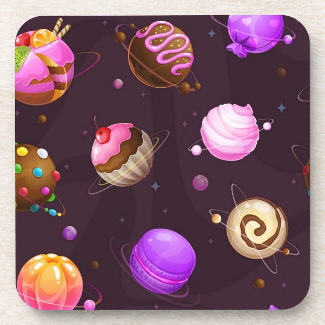 Space pattern beverage coaster (Front)