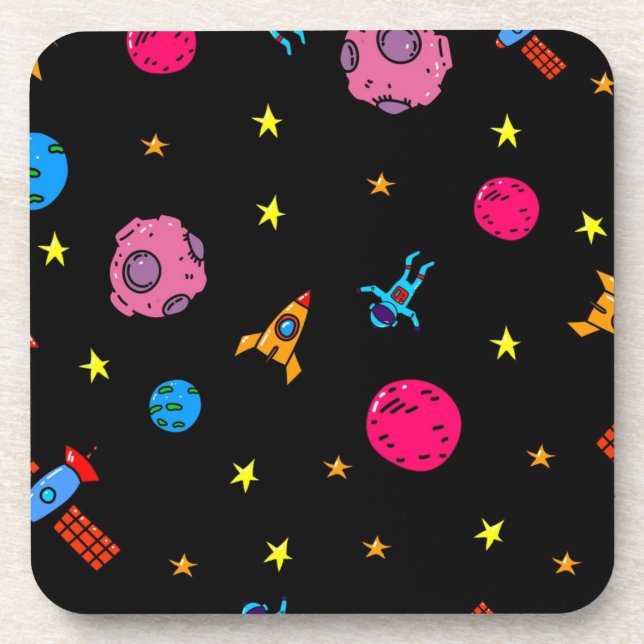 Space pattern beverage coaster (Front)
