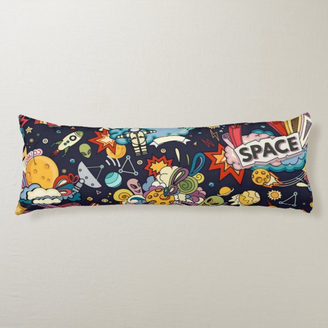 Space pattern body pillow (Front)