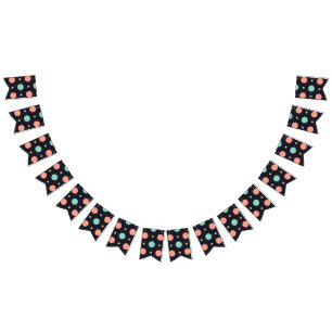 Space pattern bunting flags