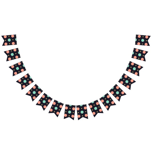 Space pattern bunting flags (All)