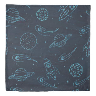 Space pattern duvet cover