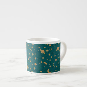 Space pattern espresso cup