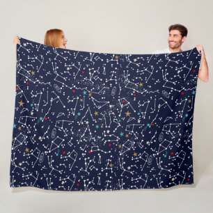 Space Pattern Fleece Blanket