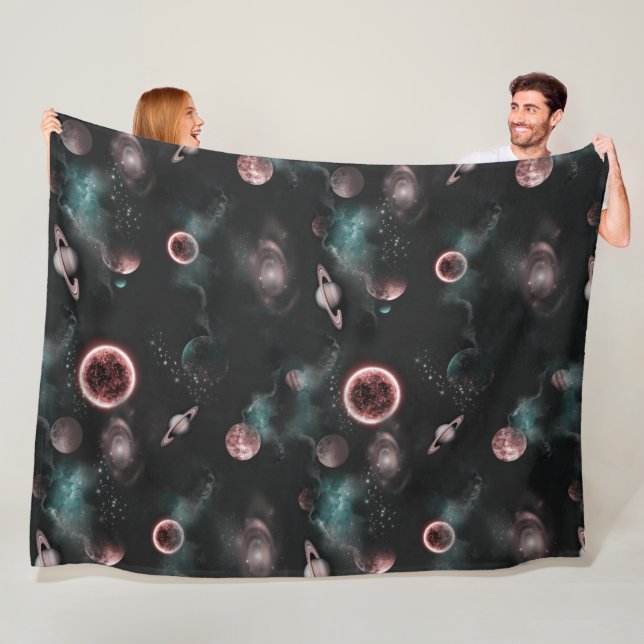 Space Pattern Fleece Blanket (In Situ)
