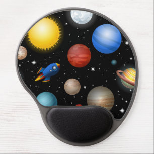 Space pattern gel mouse pad