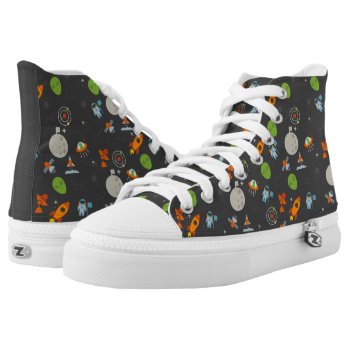 Space Pattern High-top Sneakers by IFLScience at Zazzle