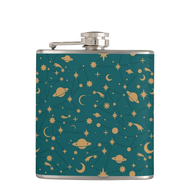 Space pattern hip flask (Front)