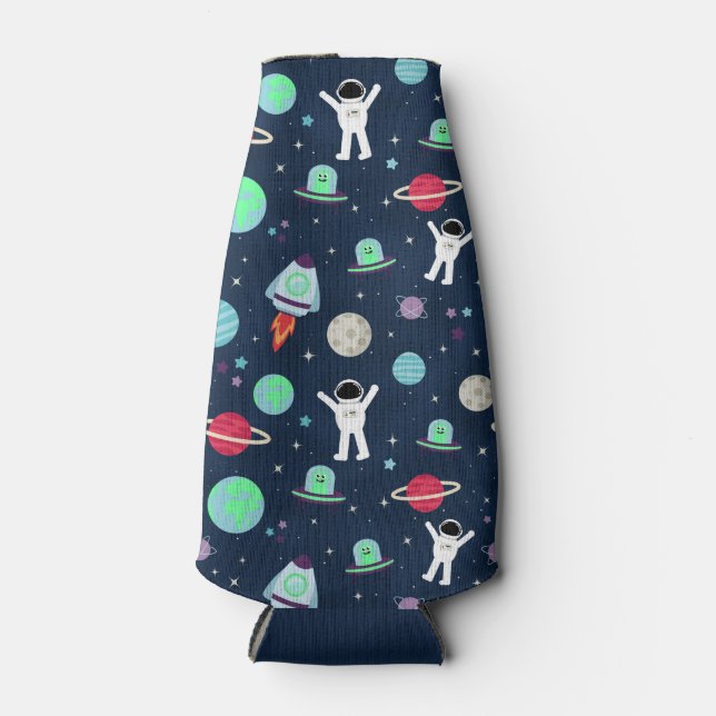 Space Pattern illustration Bottle Cooler (Front)