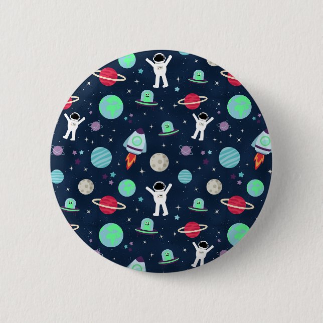 Space Pattern illustration Button (Front)