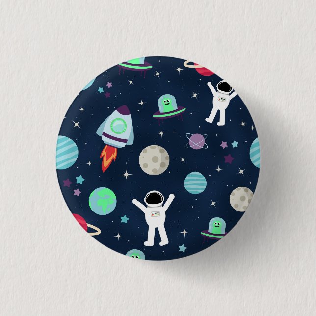 Space Pattern illustration Button (Front)