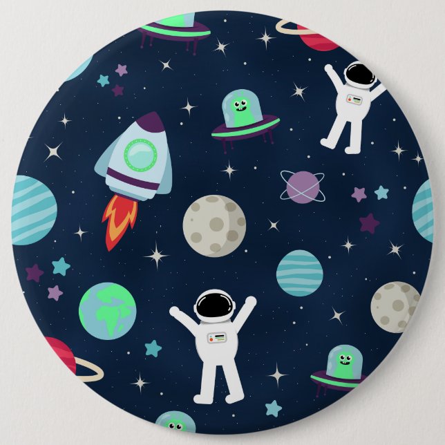 Space Pattern illustration Button (Front)
