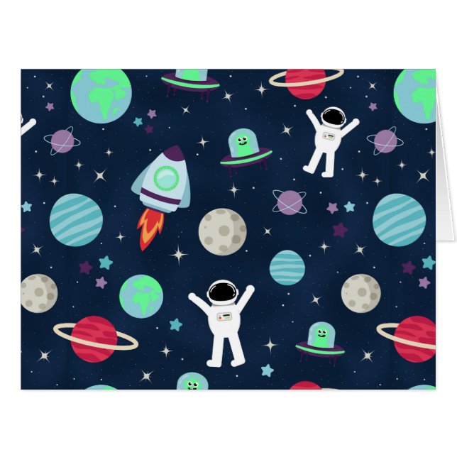 Space Pattern illustration Cards (Front Horizontal)
