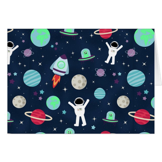 Space Pattern illustration Cards (Front Horizontal)