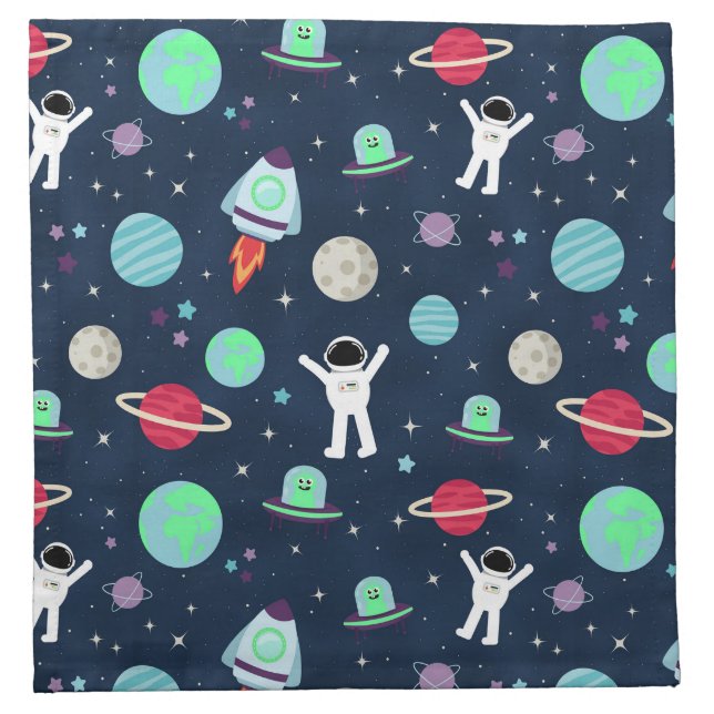 Space Pattern illustration Cloth Napkin (Front)