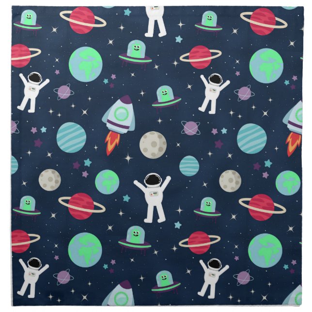 Space Pattern illustration Cloth Napkin (Front)