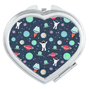 Space Pattern illustration Compact Mirror