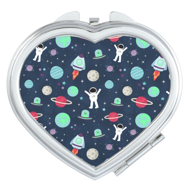 Space Pattern illustration Compact Mirror (Front)