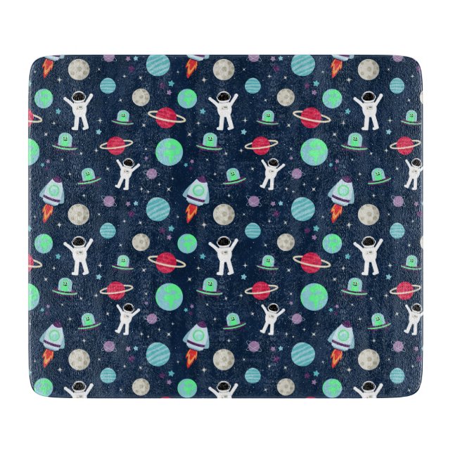 Space Pattern illustration Cutting Board (Front)