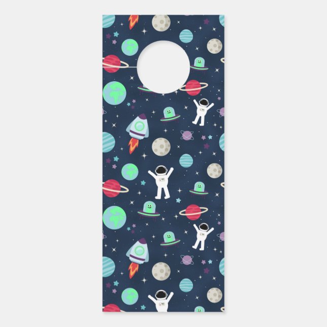 Space Pattern illustration Door Hanger (Front)