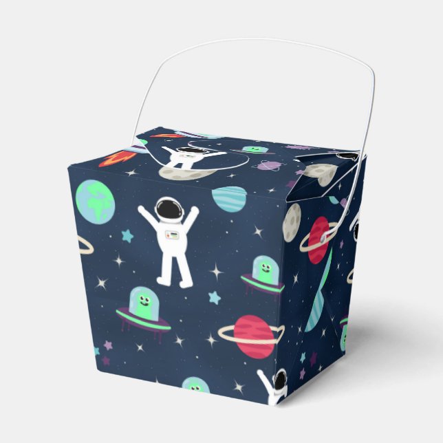 Space Pattern illustration Favor Boxes (Front Side)