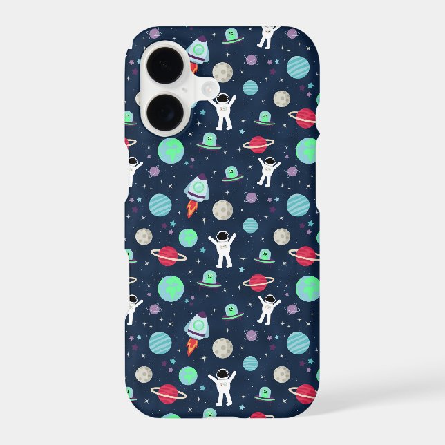 Space Pattern illustration iPhone Case (Back)