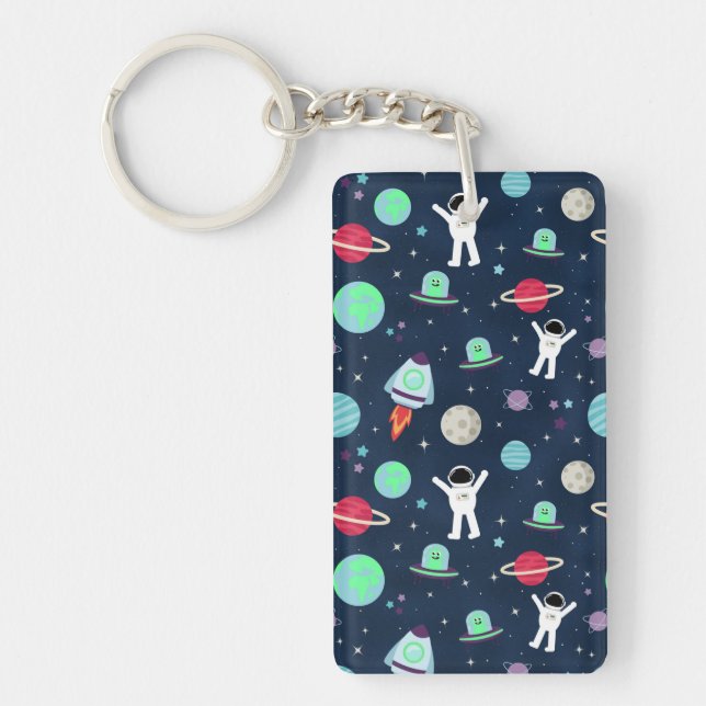 Space Pattern illustration Keychain (Front)
