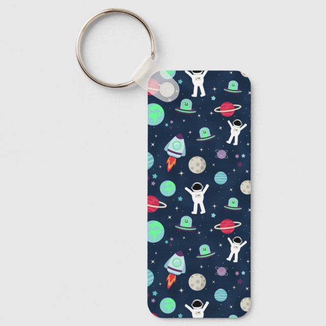 Space Pattern illustration Keychain (Front)
