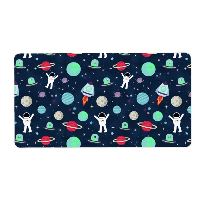 Space Pattern illustration Label (Front)