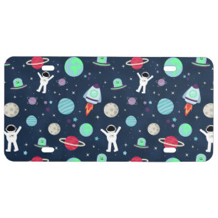 Space Pattern illustration License Plate
