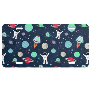 Space Pattern illustration License Plate