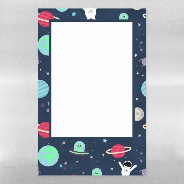 Space Pattern illustration Magnetic Dry Erase Sheet (Vertical)